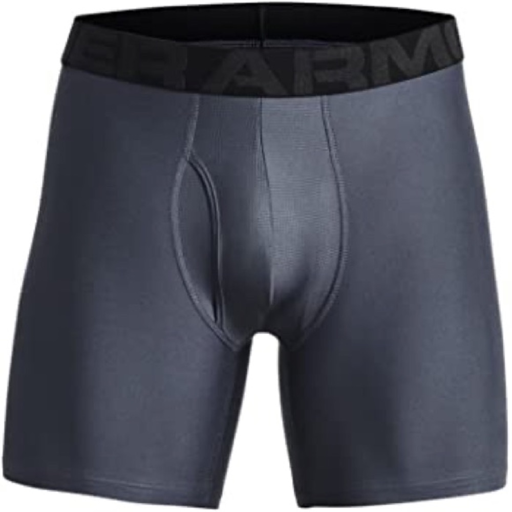 Under Armour - Men's UA Tech 6" Boxerjock - Downpour Grey - Medium
